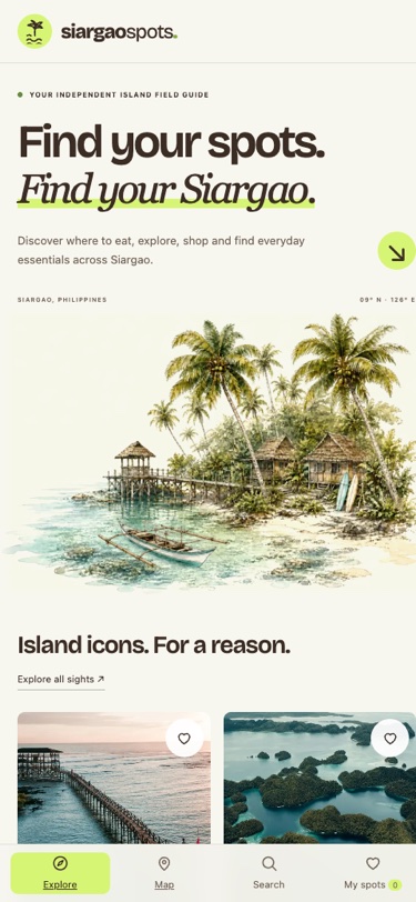 Siargao Spots mobile