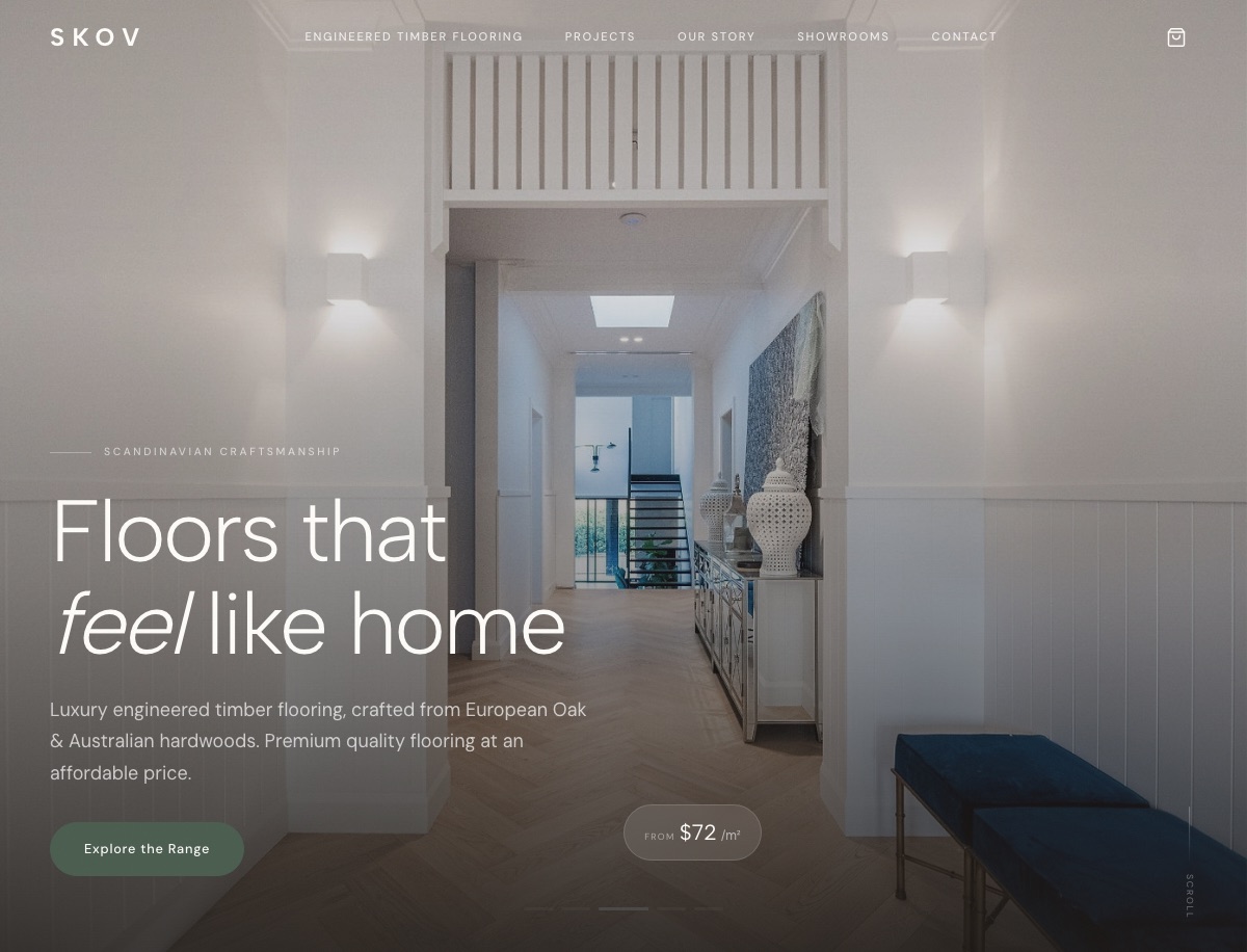 Skov Floors website